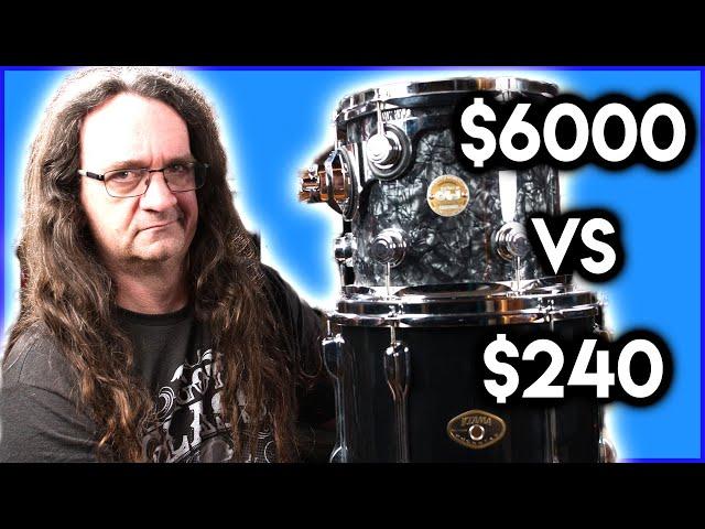 Can you tell? $6000 DW Kit vs $240 Tama Drums.