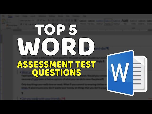 Top 5 Microsoft Word Interview and Assessment Test Questions and Answers