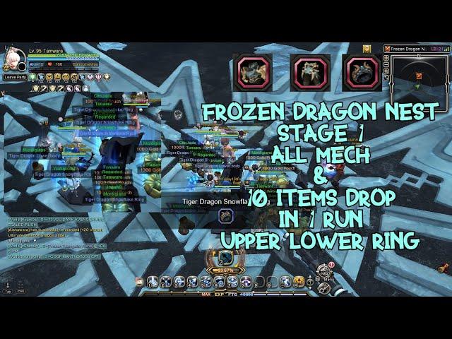 Dragon Nest SEA - Frozen Dragon Nest Stage 1 All Mech & 10 Items Drop in 1 Run (Upper Lower & Ring)