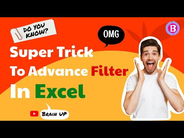 Excel Advanced Filter or Criteria | How to use advanced filter in excel | Dynamic Filter