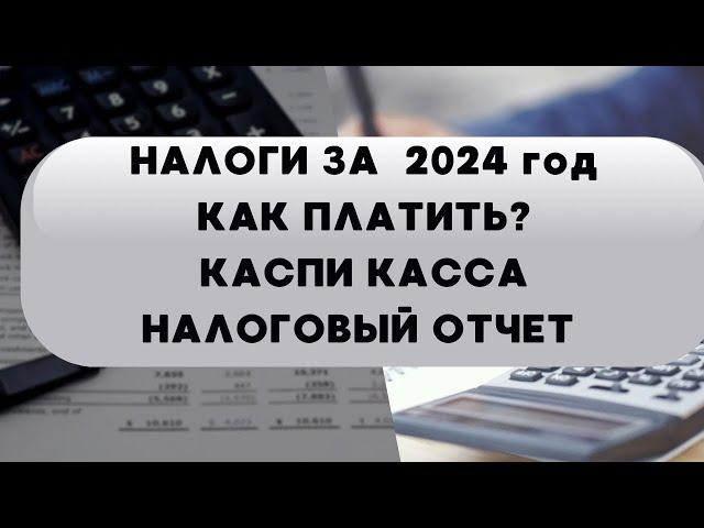 Налоги за 2024 год. Kaspi касса. Налоговый отчет.