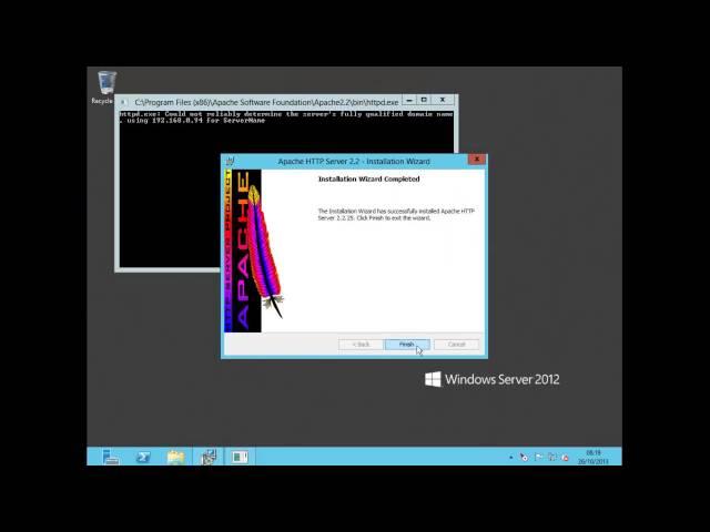 Apache Installing onto Windows Server 2012