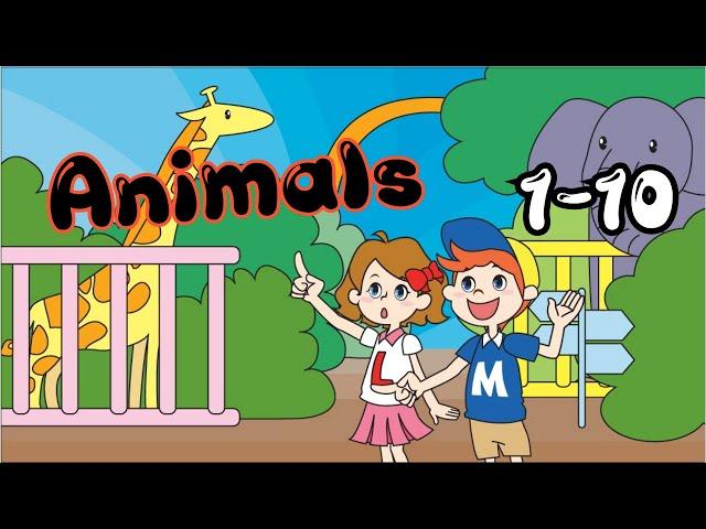 Easy Reading Practice for kids | 80 Animals 1-10