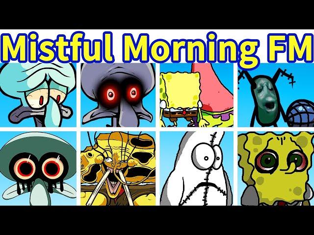 Friday Night Funkin': Mistful Crimson Morning FULL WEEK Fanmade [Squidward Creepypasta] - FNF Mod