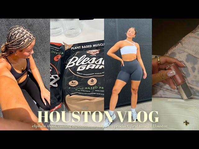 HOUSTON TRAVEL VLOG | visiting alpha land, EHP shoot, first time in TX, flight issues, etc.