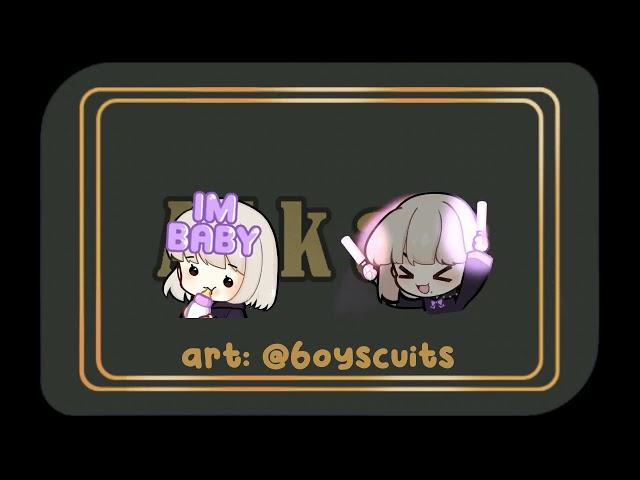 Rave and " im baby " emotes for @boyscuits