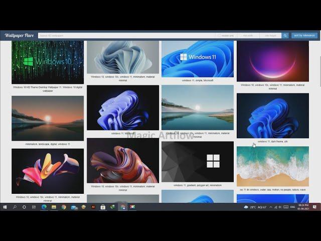 How to download free HD wallpapers || windows 11 wallpaper || Magic Artflow  |