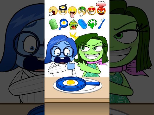 Blue vs Green Emoji Eating Challenge