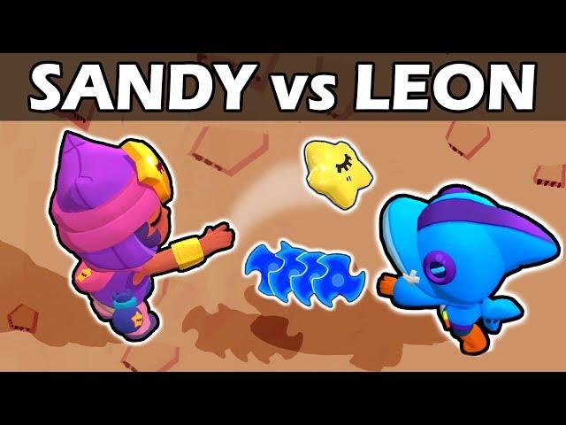 SANDY vs LEON | 1vs1 | Brawl Stars | Mejor Legendario