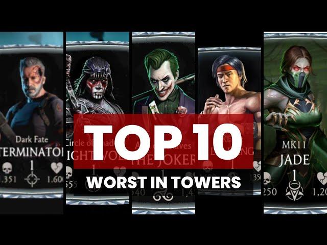 TOP 10 WORST diamonds to face in towers! MK Mobile