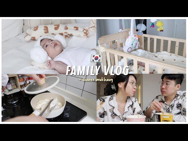 A DAY AS A NEW MOM  baby vlog + dinner mukbang (INDO SUBS) | Erna Limdaugh