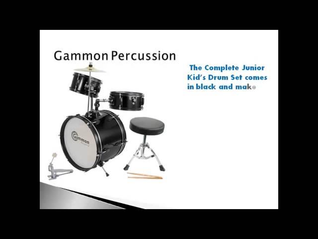 Grammon Percussion Black Junior Drum Set with Cymbals Review | Kids Drum Set