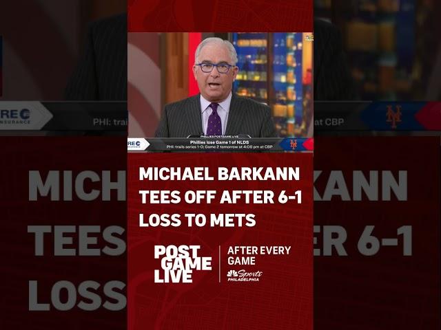 Michael Barkann tees off after Phillies lose game one of the NLDS 