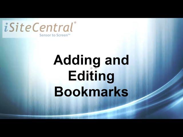 iSiteCentral React Adding and Editing Bookmarks