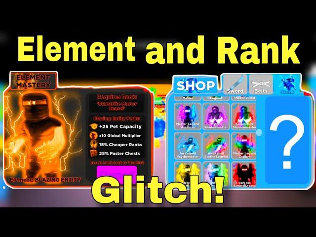 *WORKING* Element and Rank Glitch in Ninja Legend *2023* ~ Roblox