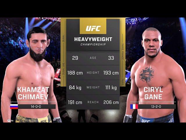 Khamzat Chimaev vs Ciryl Gane Full Fight - UFC Fight Of The Night