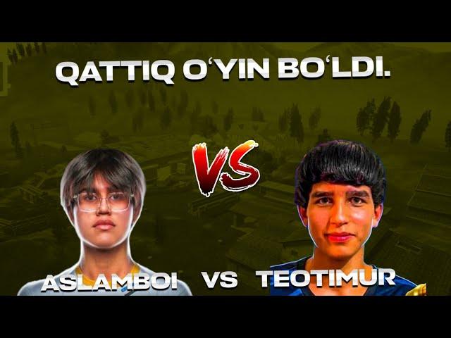 Aslamboi vs TeoTimur qonli tdm🩸|Aslamboi yutqizdimi?|Tez koʻring#pubgmobile #teotimur#aslamboi