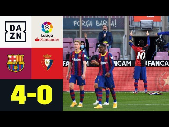 Messi ehrt Maradona mit besonderem Torjubel: FC Barcelona - Osasuna 4:0 | LaLiga | DAZN Highlights