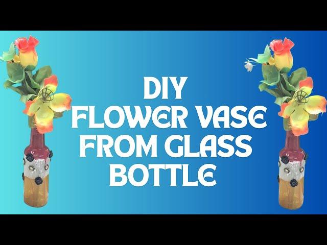 "DIY Beautiful Vase from a Glass Bottle – Quick and Easy!"