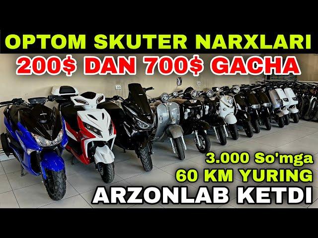 3000 So'm bilan 60 km yuring! OPTOM SKUTER NARXLARI 2024 Скутер нархлари 2024 Ташкент