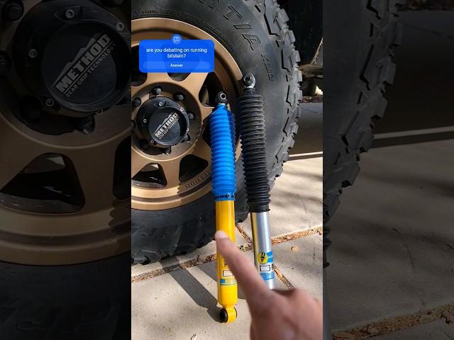 @bilsteinUS 4600 (b6) vs 5100 (b8) - 2 major differences at stock height on your truck or suv