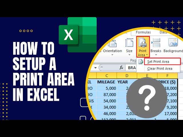 MS Excel - How to Setup Print Area (Step by Step)