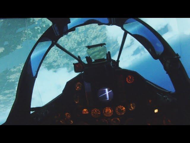 Fighter Jet Simulator (real J35 cockpit) - Flying, intercept and landing