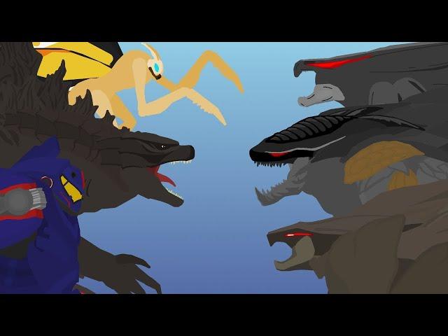 Team GODZILLA vs Team MUTO  |  FULL BATTLE  |  MonsterVerse & Pacific Rim Pivot Animation