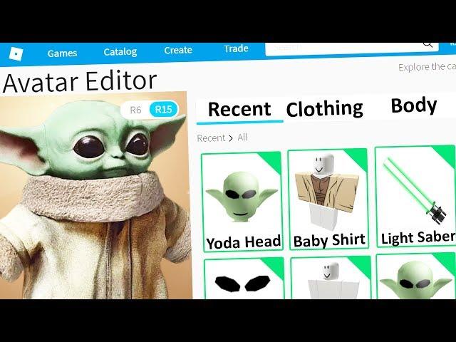 MAKING BABY YODA a ROBLOX ACCOUNT