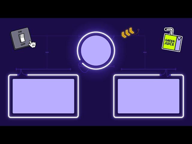 Neon Light Animation Youtube End Screen |  Outro Template