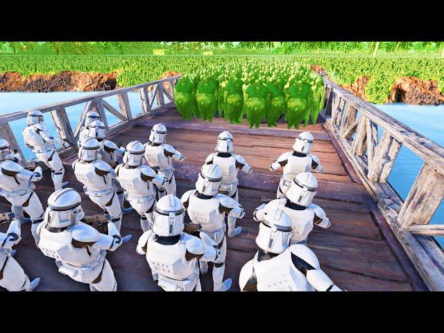 Can 1,000 Clones Hold Bridge VS 5,000,000 ZOMBIES!? - UEBS 2: Star Wars Mod