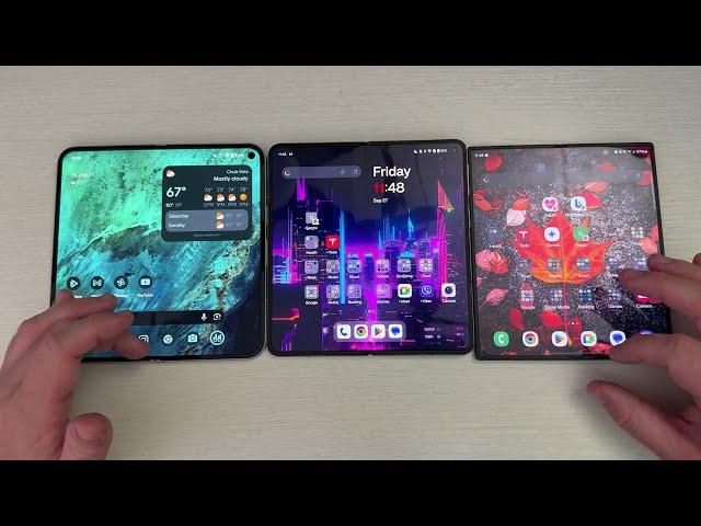 Galaxy Z Fold 6 vs Pixel 9 Pro Fold vs OnePlus Open (BIG Display)