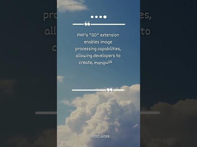 The #php GD extension enables image processing capabilities - fun language facts