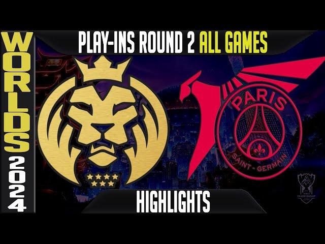 MDK vs PSG Highlights ALL GAMES | Worlds 2024 Play Ins Upper Round 2 | Mad Lions KOI vs PSG Talon