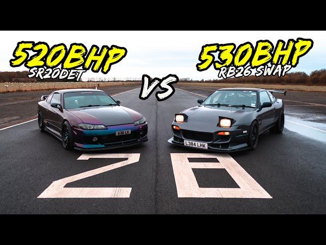 520BHP NISSAN S15 SILVIA VS 530BHP NISSAN 200SX S13.. OG BATTLES!