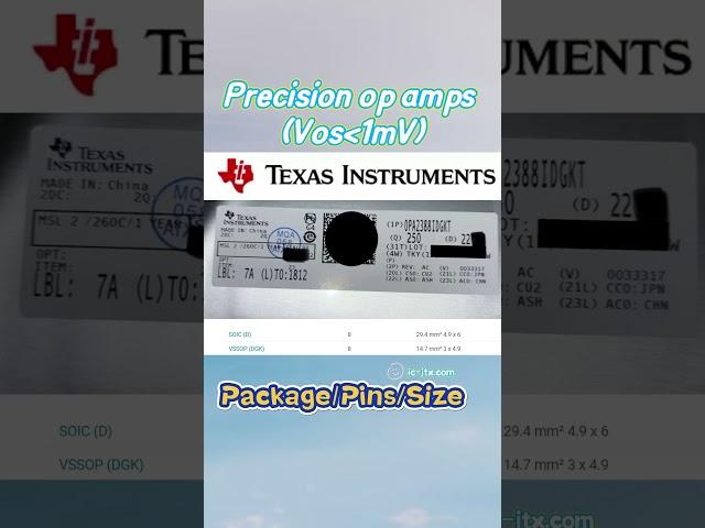 TI Series OPA2388IDGKT Precision operational amplifier #texasinstruments #mcu #OPA2388 #ic #pcb