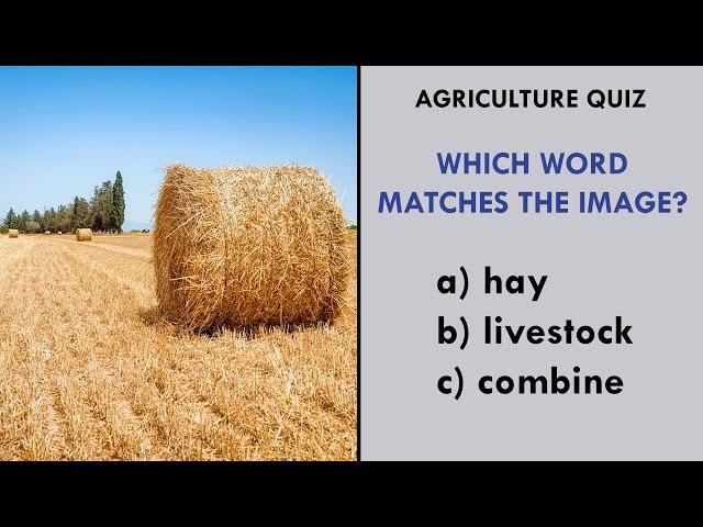 Agricultural Vocabulary Quiz