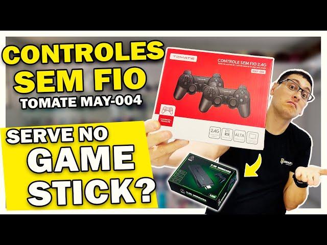 Controles sem fio Tomate MAY-004 é bom? serve no Game Stick? Unboxing e Review