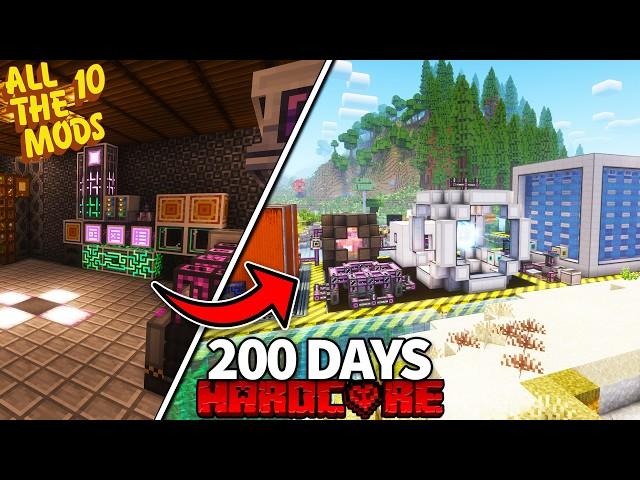 I Survived 200 Days IN ALL THE MODS 10 in HARDCORE MINECRAFT