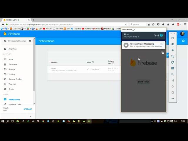 Android tutorial: Push notification using Firebase Cloud Messaging (FCM)