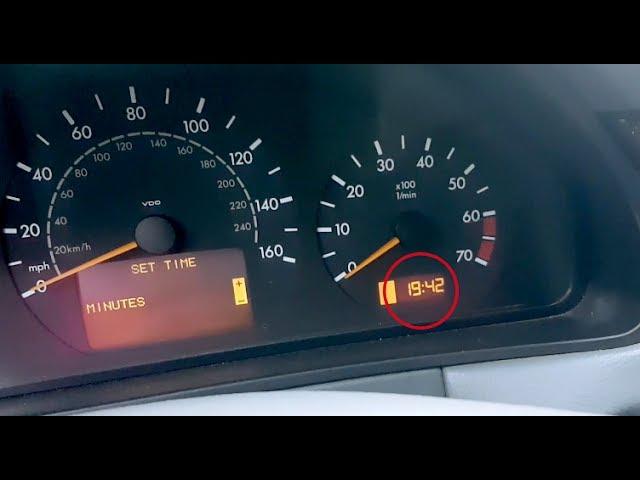 How to configure clock on Mercedes W210 / Setting the clock by means of the onboard computer W210