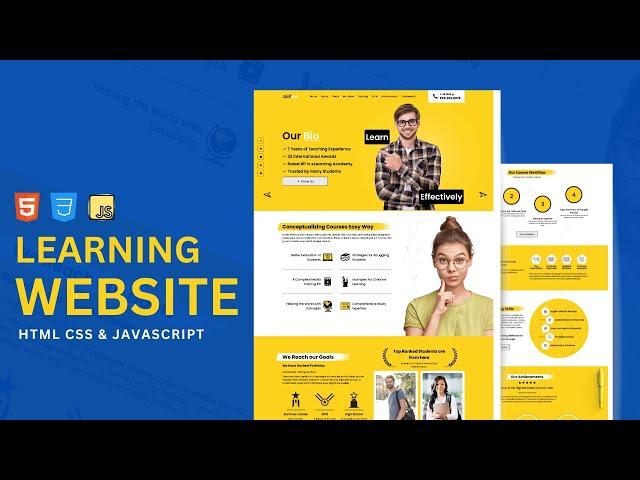 How to Create Website Design Project HTML CSS and JavaScript | Website Project 2024