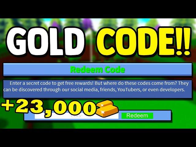 GOLD CODE!! REDEEM QUICK CHALLENGE!! | Build a Boat for Treasure ROBLOX