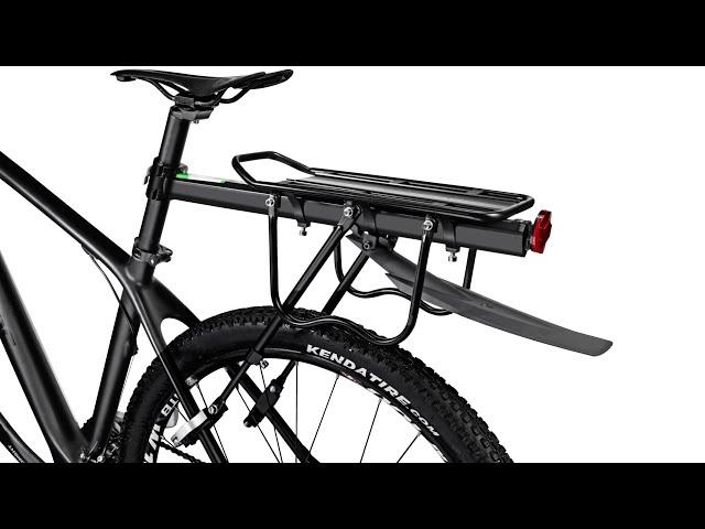 ROCKBROS Rear Bike Rack Bike Cargo Rack with Fender Installation