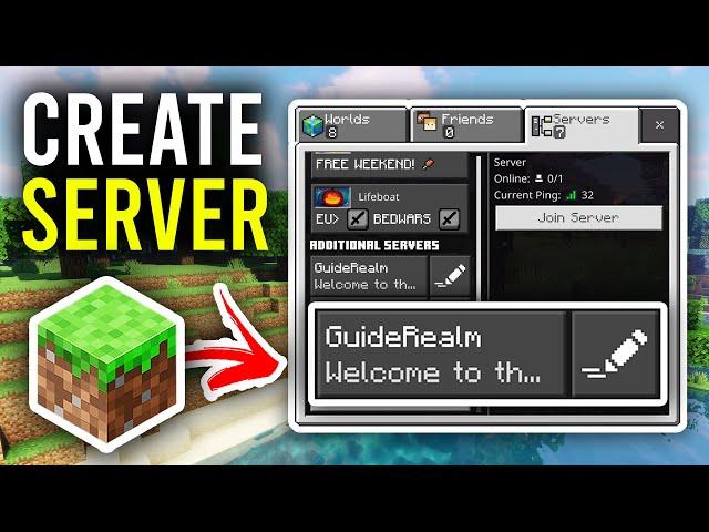 How To Make A Minecraft Bedrock Server For Free - Full Guide