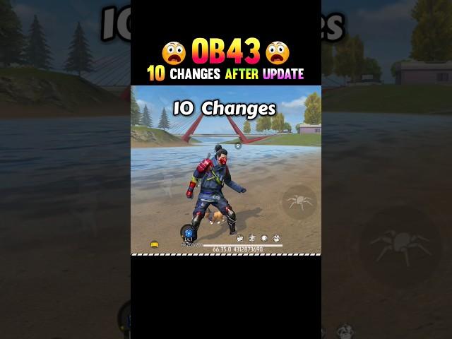 10 Secret Changes in OB43 Update  || Free Fire #shorts