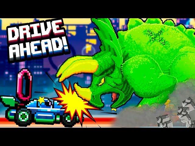 Drive Ahead attack of the GIANT DINOSAUR! The battle with the BOSS for a NEW CAR Hot Wheels