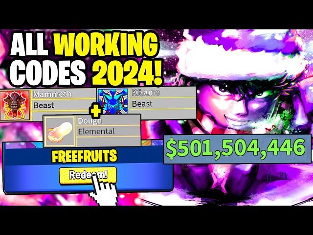 *NEW* ALL WORKING CODES FOR BLOX FRUITS IN 2024! ROBLOX BLOX FRUITS CODES