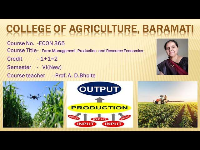 Lecture No.9 Farm planning,ECON 365