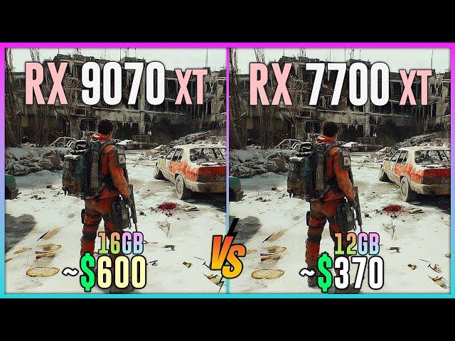 RX 9070 XT vs RX 7700 XT - Test in 16 Games